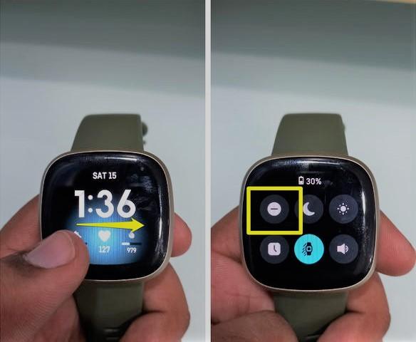 Turn On DND Mode on Fitbit From Quick Settings Menu | Fitbit dnd mode