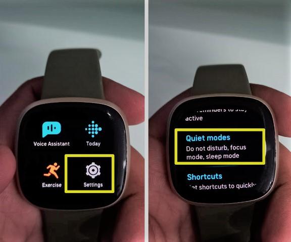 Turn On DND Mode on Fitbit From the Settings Menu